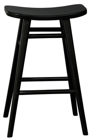 Aria Black Solid Timber Counter Stool