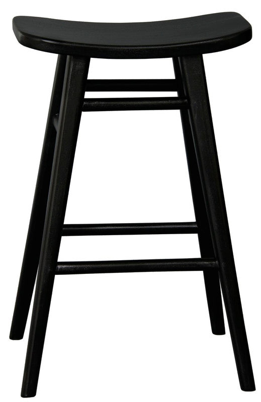 Aria Black Solid Timber Counter Stool