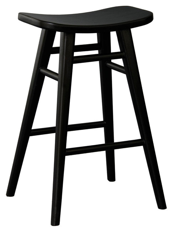 Aria Black Solid Timber Counter Stool