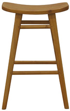 Aria Oval Solid Timber Counter Stool - Caramel