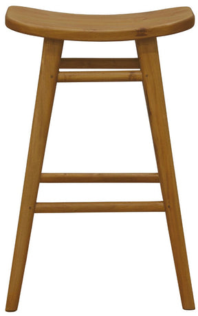 Aria Oval Solid Timber Counter Stool - Caramel