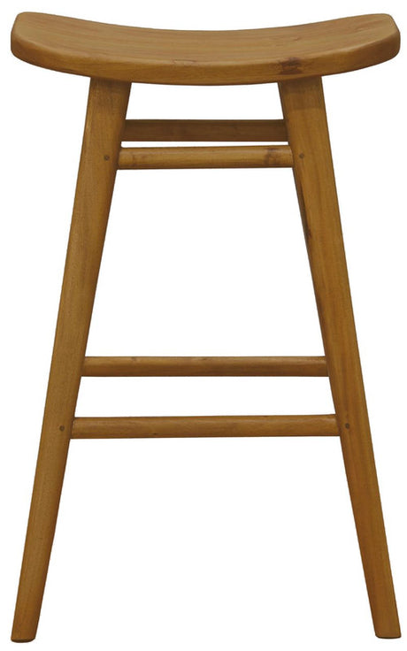 Aria Oval Solid Timber Counter Stool - Caramel
