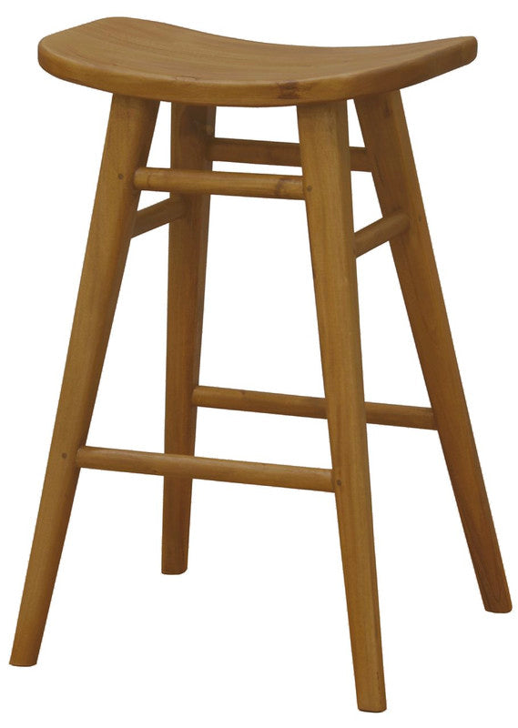 Aria Oval Solid Timber Counter Stool - Caramel