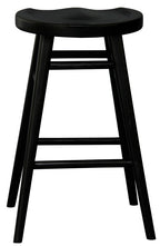Scandinavian Solid Mahogany Counter Stool - Black