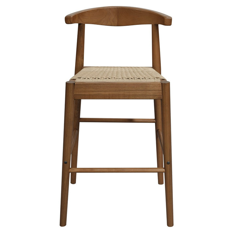 Arden Solid Oak Loom Counter Stool - Black