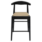 Arden Solid Oak Loom Counter Stool - Black