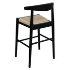 Arden Solid Oak Loom Counter Stool - Black