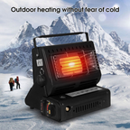 Portable Camping Gas Heater Outdoor Heating Stove Gas Baking Hunting Warmer AU black