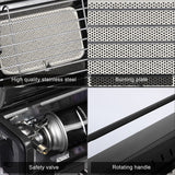 Portable Camping Gas Heater Outdoor Heating Stove Gas Baking Hunting Warmer AU black