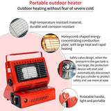 Portable Camping Gas Heater Outdoor Heating Stove Gas Baking Hunting Warmer AU RED