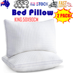 2xKing Adjustable Luxury Cotton Pillows