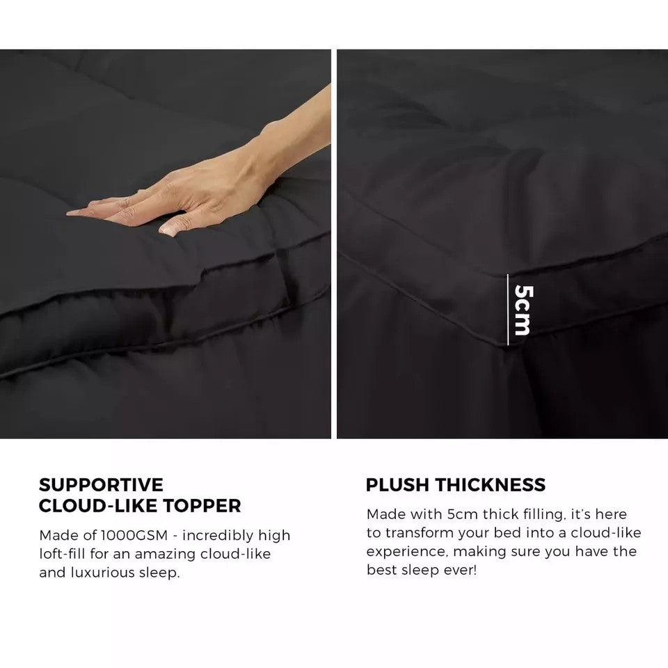 Luxury 5CM Pillowtop Mattress Topper Mat