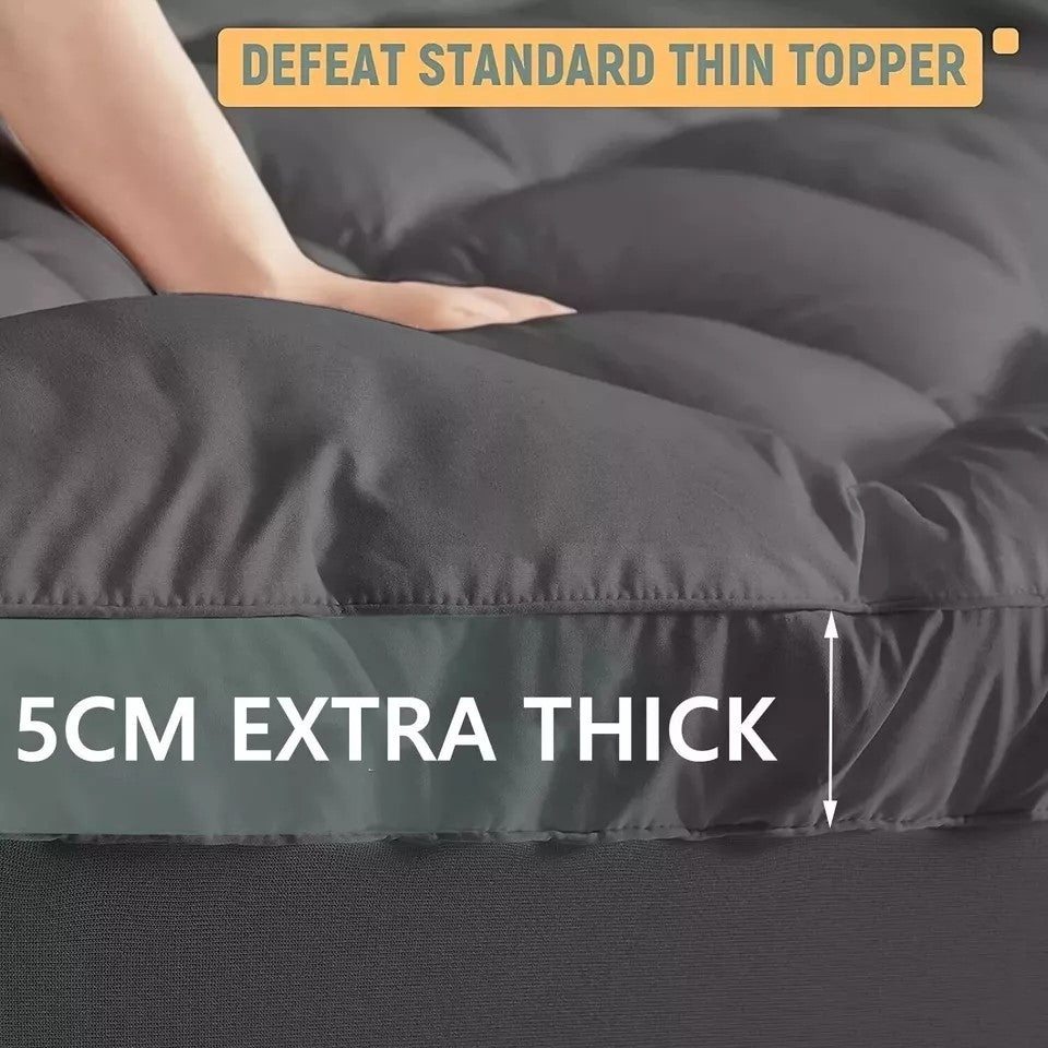 Luxury 5CM Pillowtop Mattress Topper Mat
