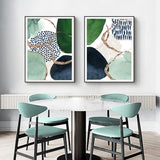 Wall Art Abstract Canvas 2 Sets Framed Decorative Artwork for Living Room or Office