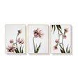 Wall Art Tulip Flower 3 Sets Gold Frame Canvas Decorative Home Decoration Print