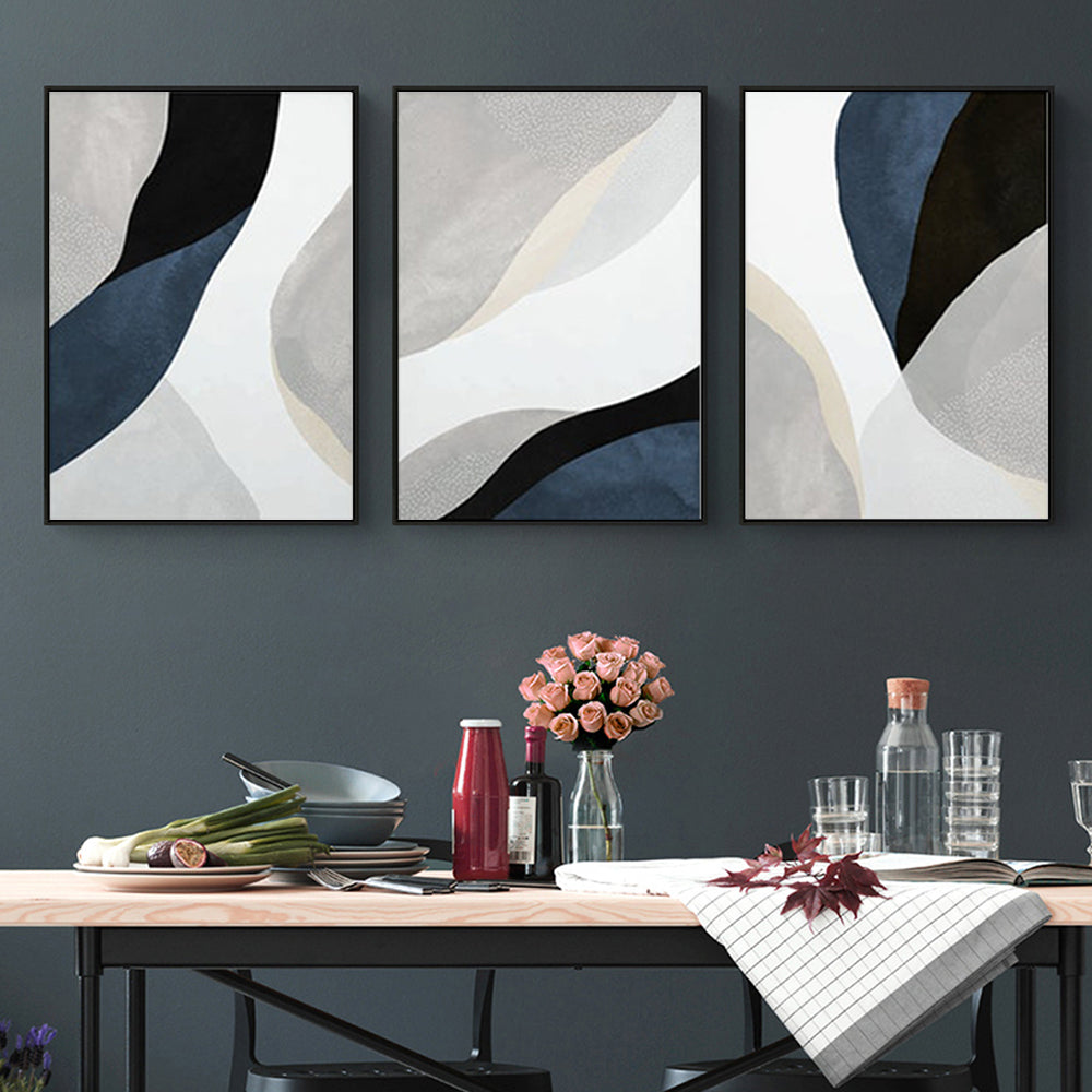 Wall Art Abstract Canvas Set Modern Framed Prints for Living Room Home Decor