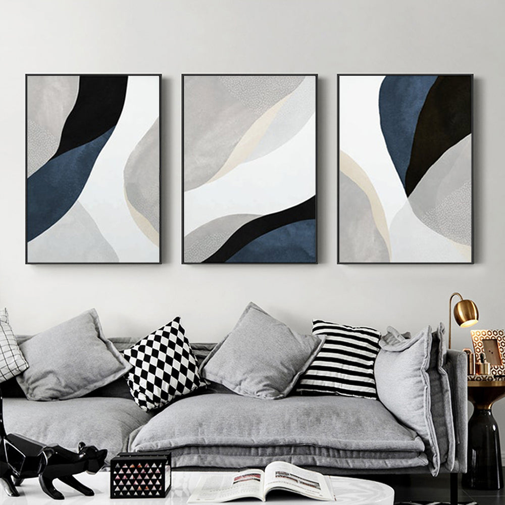 Wall Art Abstract Canvas Set Modern Framed Prints for Living Room Home Decor