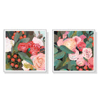 Wall Art Eucalyptus Bouquet 2 Sets Framed Canvas Prints for Living Room Decor