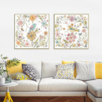 Wall Art Floral Birds Canvas Decorative Home Decor Canvas Print for Living Room