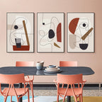Wall Art Abstract Line Art By Picasso 3 Sets Canvas Modern Home Decor Gallery