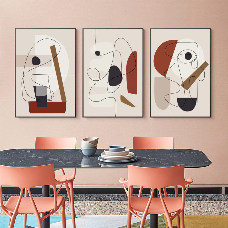 Wall Art Abstract Line Art By Picasso 3 Sets Canvas Modern Home Decor Gallery