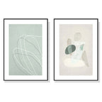 Wall Art Abstract body and lines 2 Sets Framed Canvas Art Set Decorative Wall Canvases