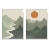 Wall Art River Mountain Canvas Prints Decorative Modern Landscape Art for Living Room