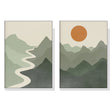 Wall Art River Mountain Canvas Prints Decorative Modern Landscape Art for Living Room