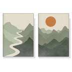 Wall Art River Mountain Canvas Prints Decorative Modern Landscape Art for Living Room