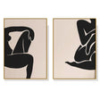 Wall Art Female Figure 2 Sets Gold Frame Canvas Decorative Modern Framed Prints