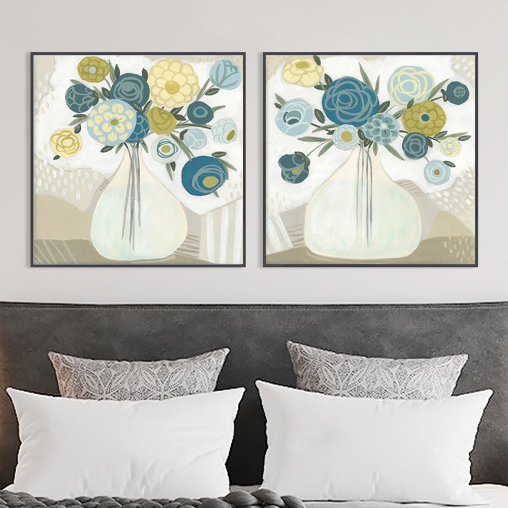 Wall Art Bouquet Framed Canvas Decorative Modern Living Room Bedroom Home Decor