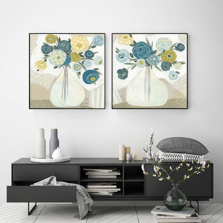 Wall Art Bouquet Framed Canvas Decorative Modern Living Room Bedroom Home Decor