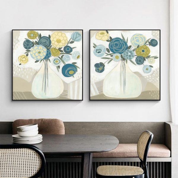 Wall Art Bouquet Framed Canvas Decorative Modern Living Room Bedroom Home Decor