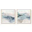 Wall Art Mountain 2 Sets Gold Frame Canvas Decorative Prints for Home Decor