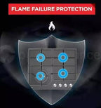 60cm Black Gas Glass Cooktop