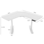 Fortia Dual-Motor Adjustable Electric Corner Desk