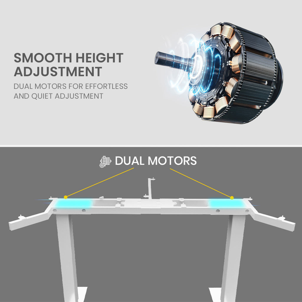 Fortia Dual-Motor Adjustable Electric Corner Desk