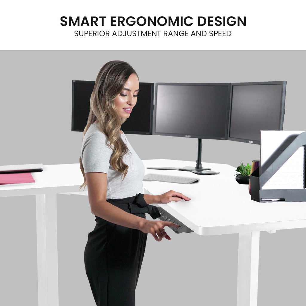 Fortia Dual-Motor Adjustable Electric Corner Desk