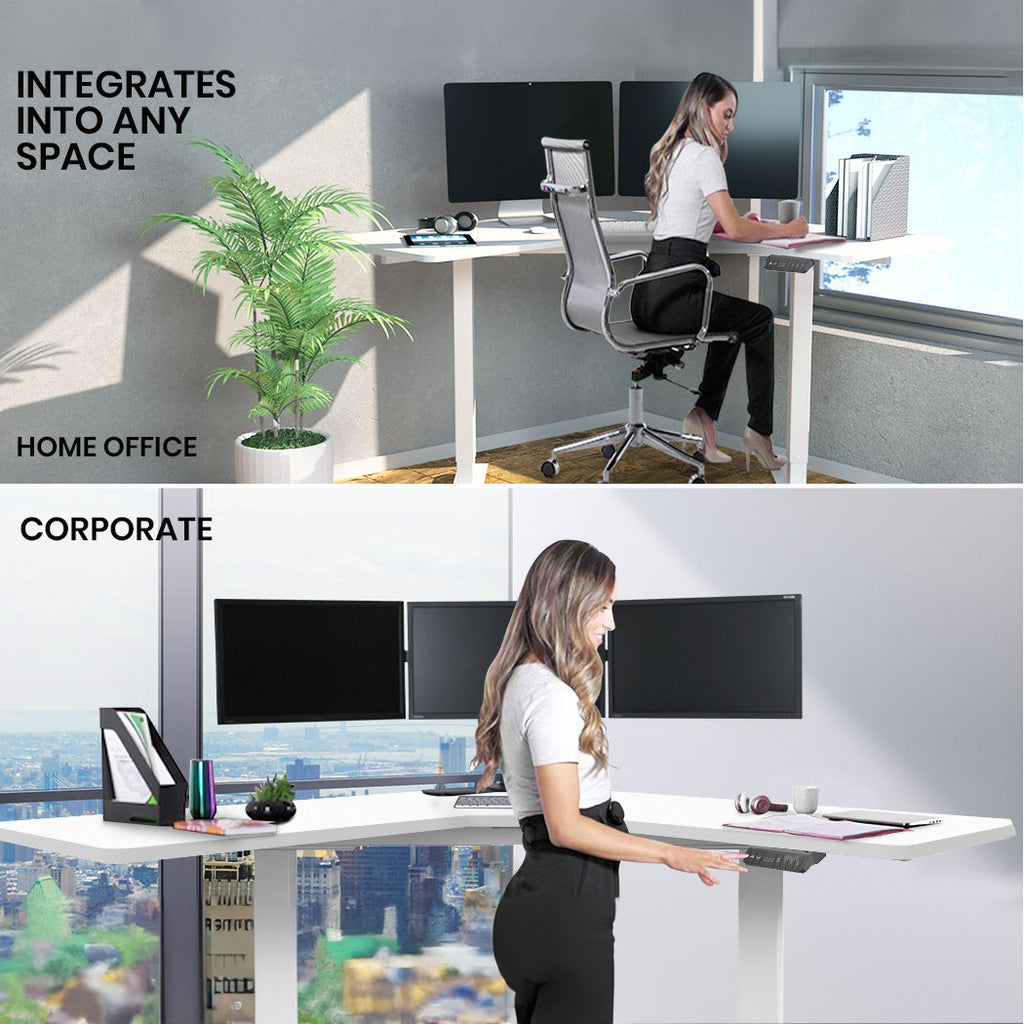 Fortia Dual-Motor Adjustable Electric Corner Desk