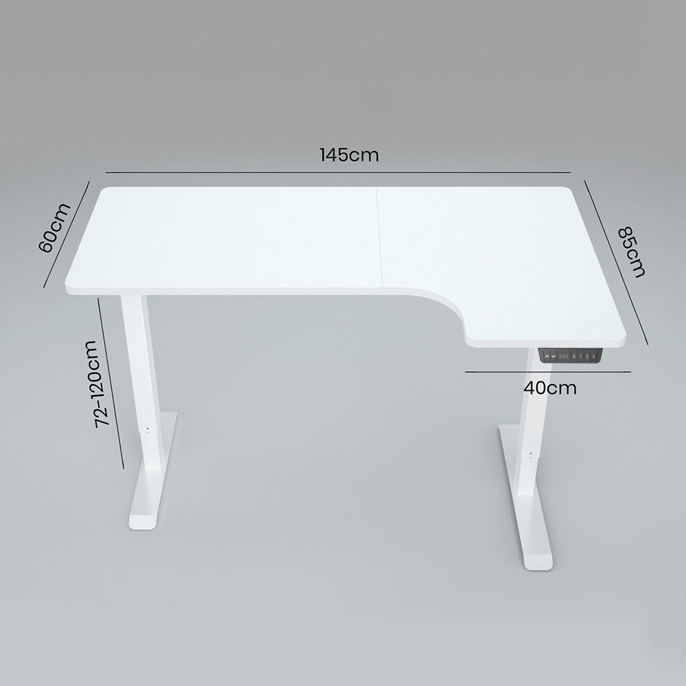 FORTIA Dual Motor Adjustable L-Shaped Desk