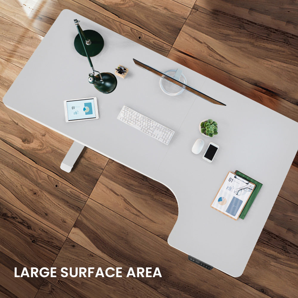 FORTIA Dual Motor Adjustable L-Shaped Desk