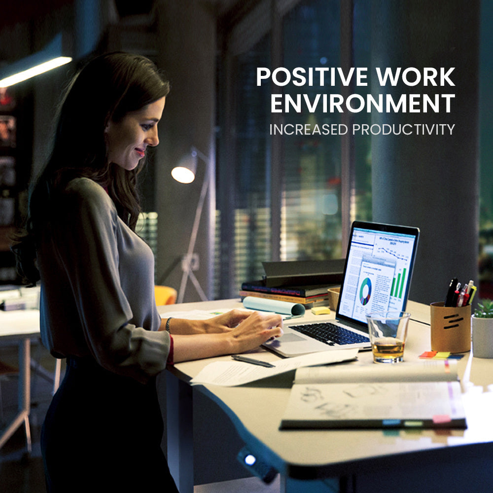 FORTIA Dual Motor Adjustable L-Shaped Desk