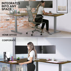 FORTIA 3-Motor Height Adjustable Corner Desk