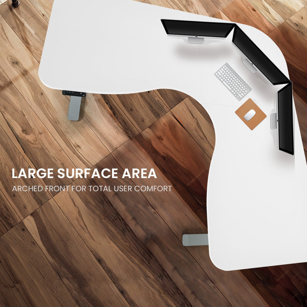 FORTIA 3-Motor Height Adjustable Corner Desk