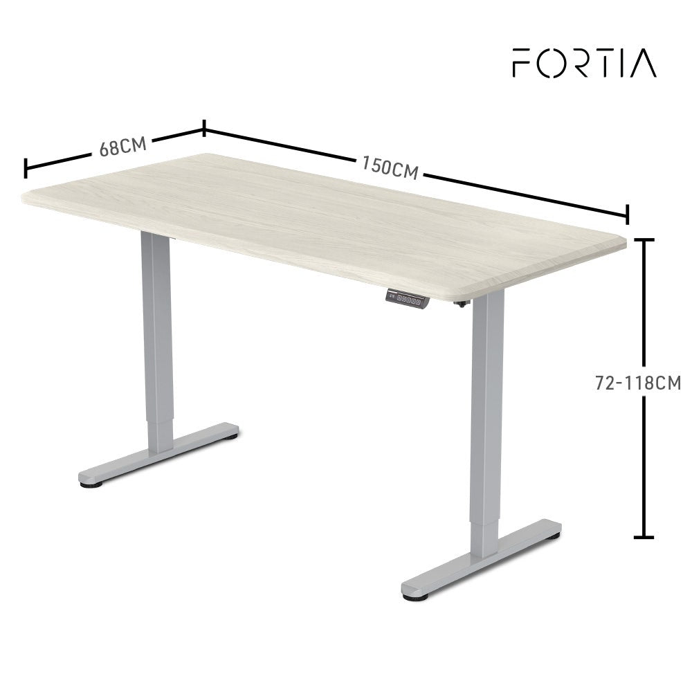 FORTIA Electric Height Adjustable Sit Stand Desk