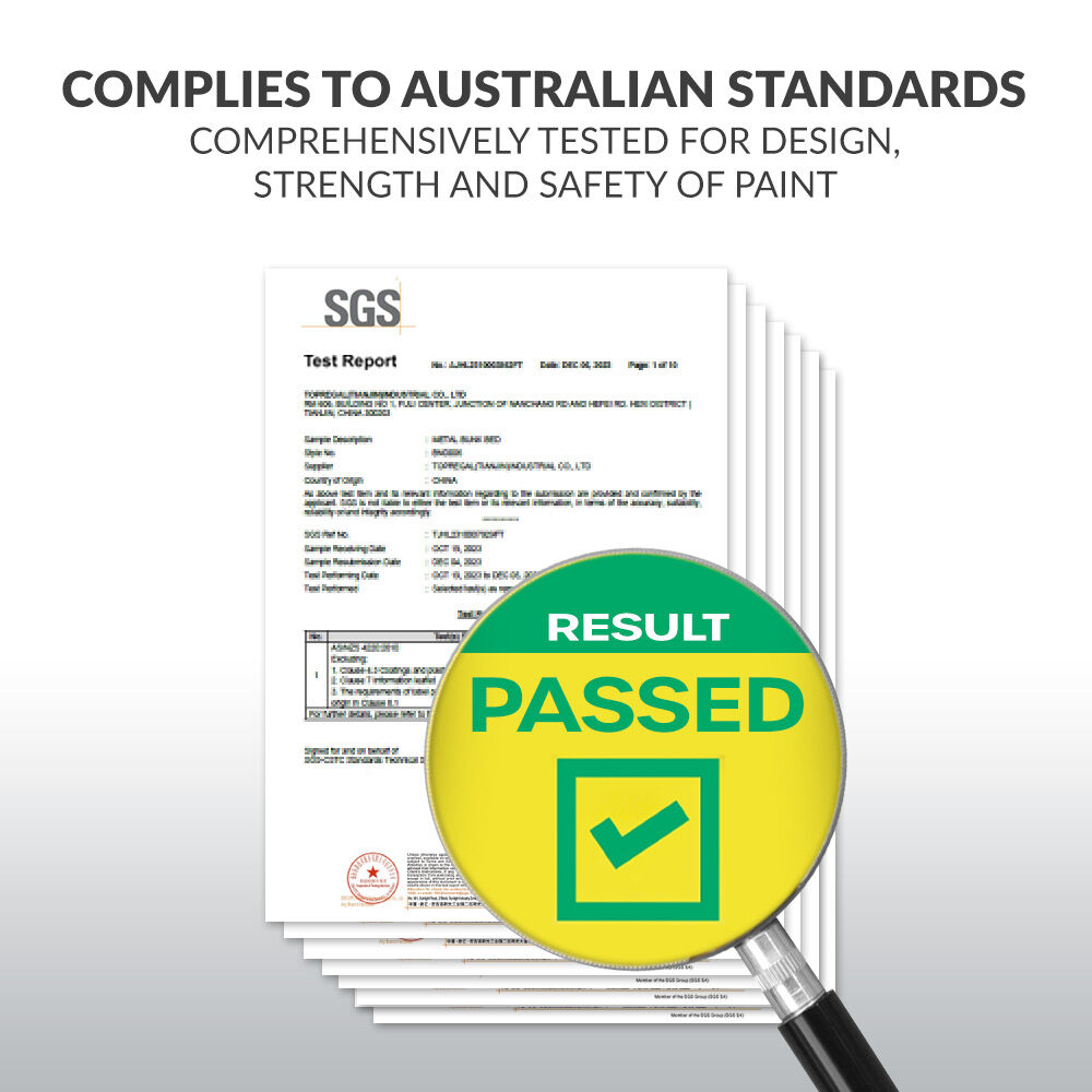 KINGSTON SLUMBER 2in1 King Single Metal Bunk Bed Frame, with Modular Design, Matte White