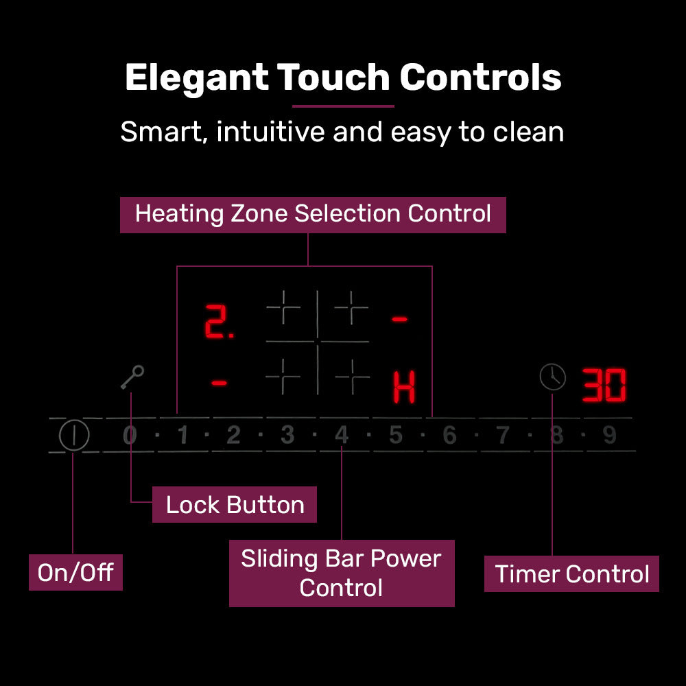 60cm 4 Zone Touch Control Induction Cooktop