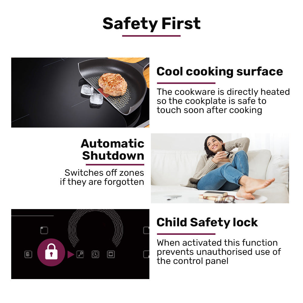 60cm 4 Zone Induction Cooktop with FlexZone