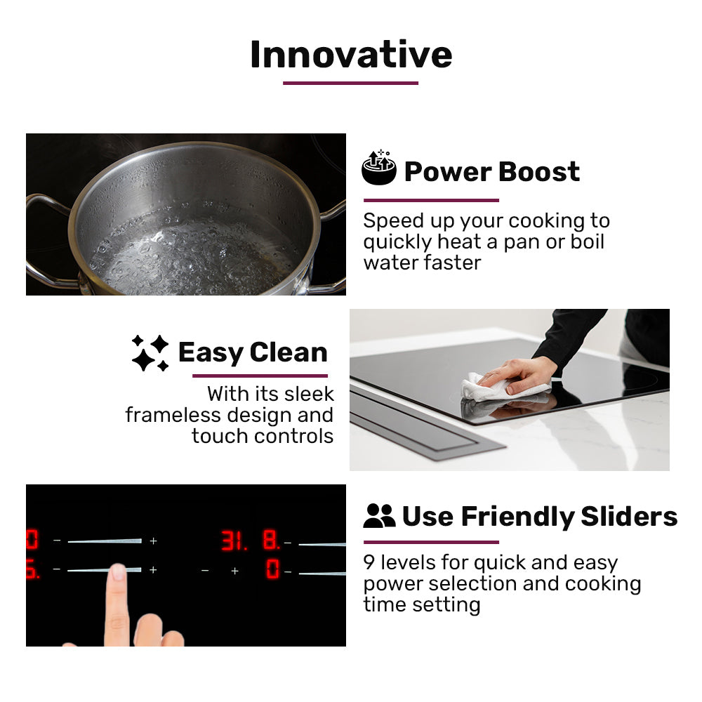 60cm 4 Zone Induction Cooktop, 7200W