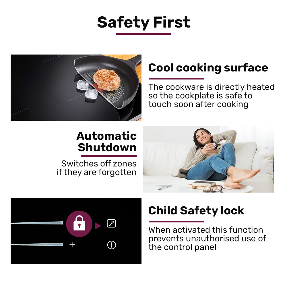 60cm 4 Zone Induction Cooktop, 7200W